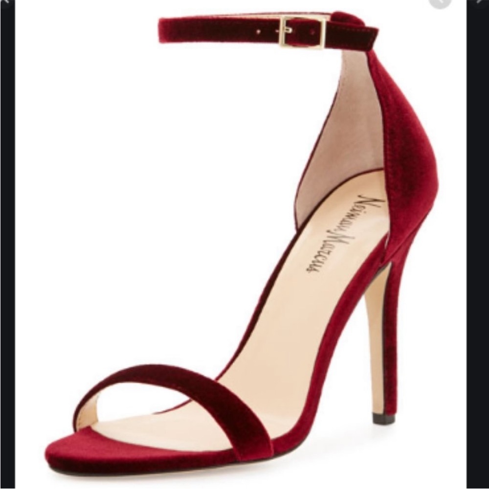 Last chance! Neiman Marcus red velvet heels